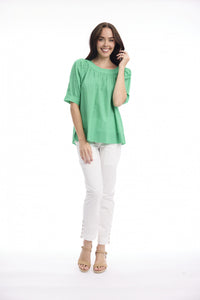 Slub Top Boat Neck