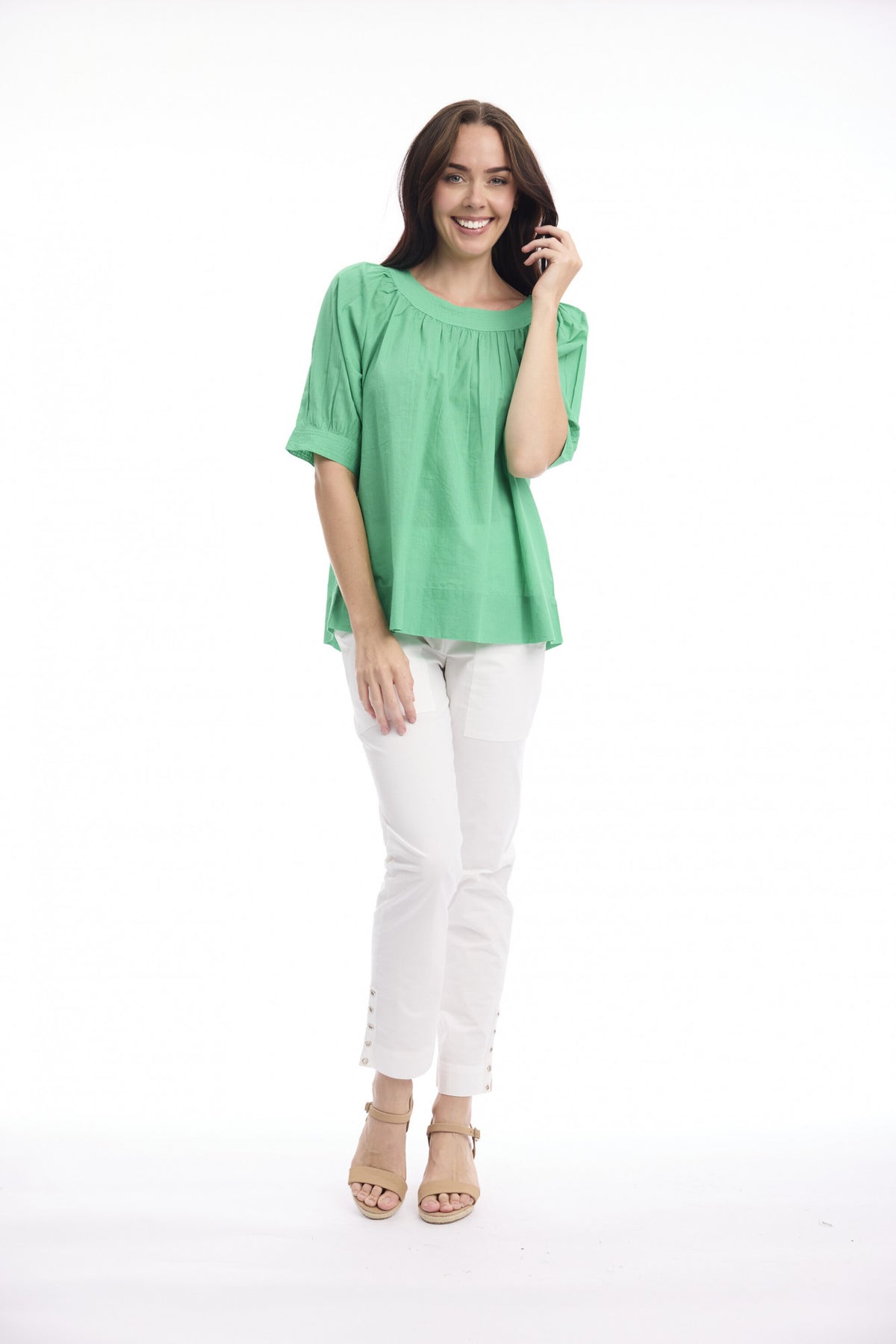 Slub Top Boat Neck