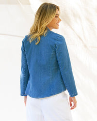 Stacey Denim Military Jacket