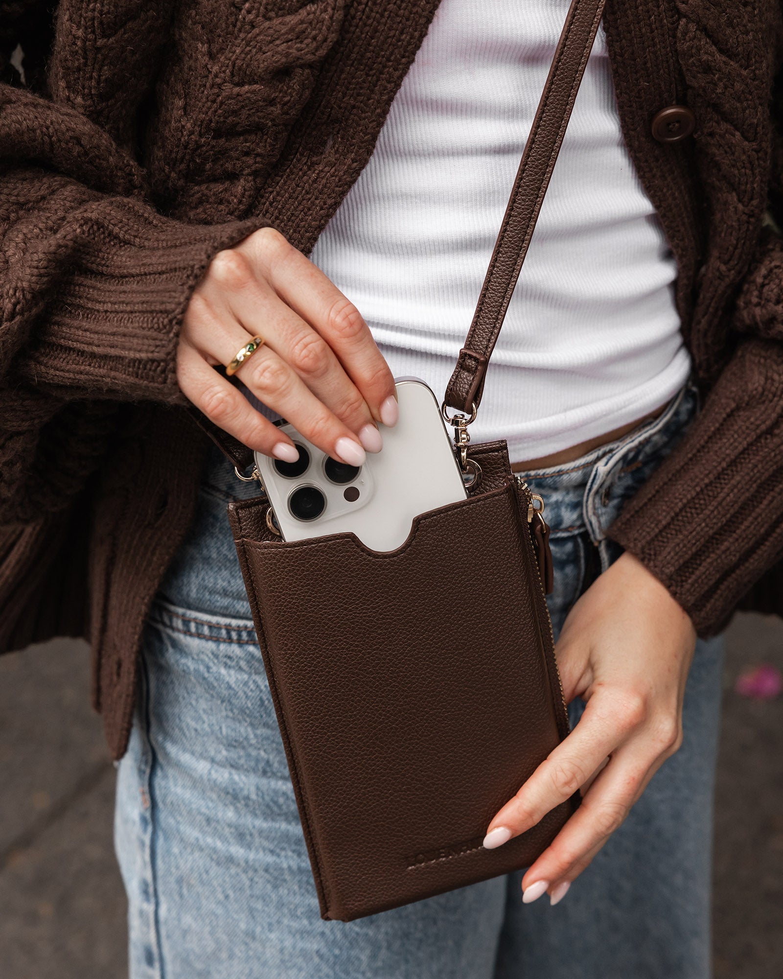 Suki Chocolate Phone Bag