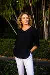 Kay Button top: Colours: White And Peach