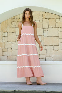 Alden Ric Rac Trim  Maxi Dress