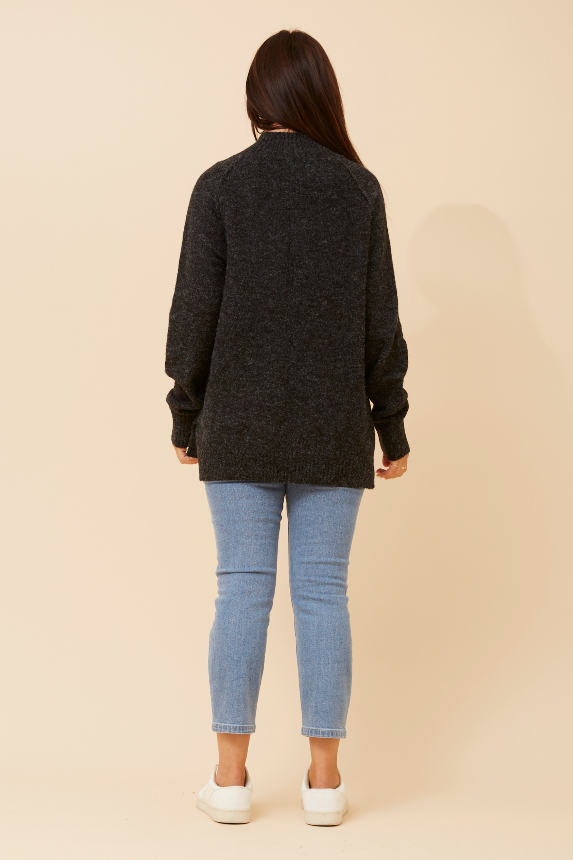 Risa Ribbed Neck Knit Jumper