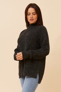 Risa Ribbed Neck Knit Jumper