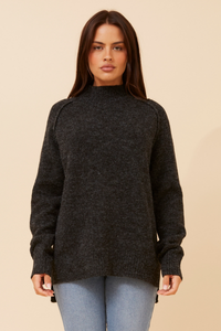 Risa Ribbed Neck Knit Jumper