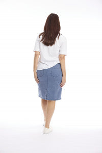 Washed Drawstring Skirt – Cafe Latte