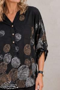 Wyn Abstract Print Top