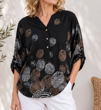 Wyn Abstract Print Top
