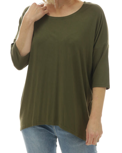 Tyra Bamboo Top Tangerine/Teal/Tobacco/Olive/Forest green/Emerald
