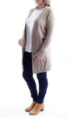 Beck Long Line Open Front Ribbed Cardigan.         Lots Of Colour's Available