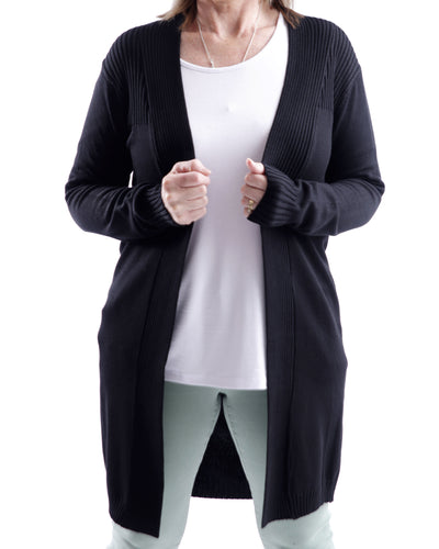 Beck Longline Open Front Cardigan.         Lots Of Colour's Available