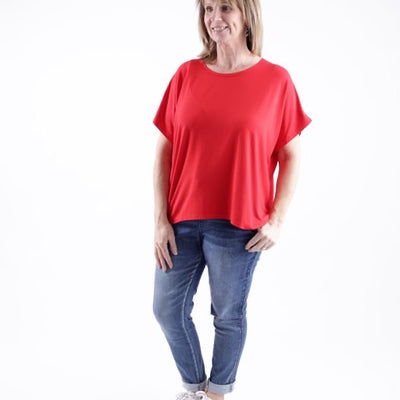 Mavis Bamboo T-shirt  Black/White/Red/Denim/Baby pink